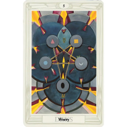 Carta “5 de Bastos” del Tarot Thoth de Aleister Crowley