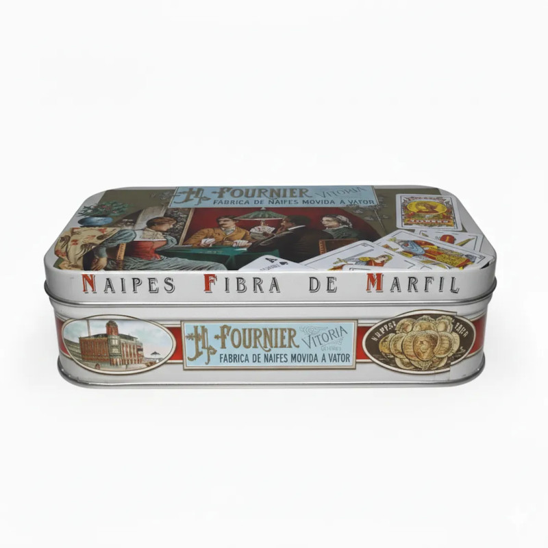 Estuche Metálico Conmemorativo Fournier: Naipes "Fibra de Marfil"