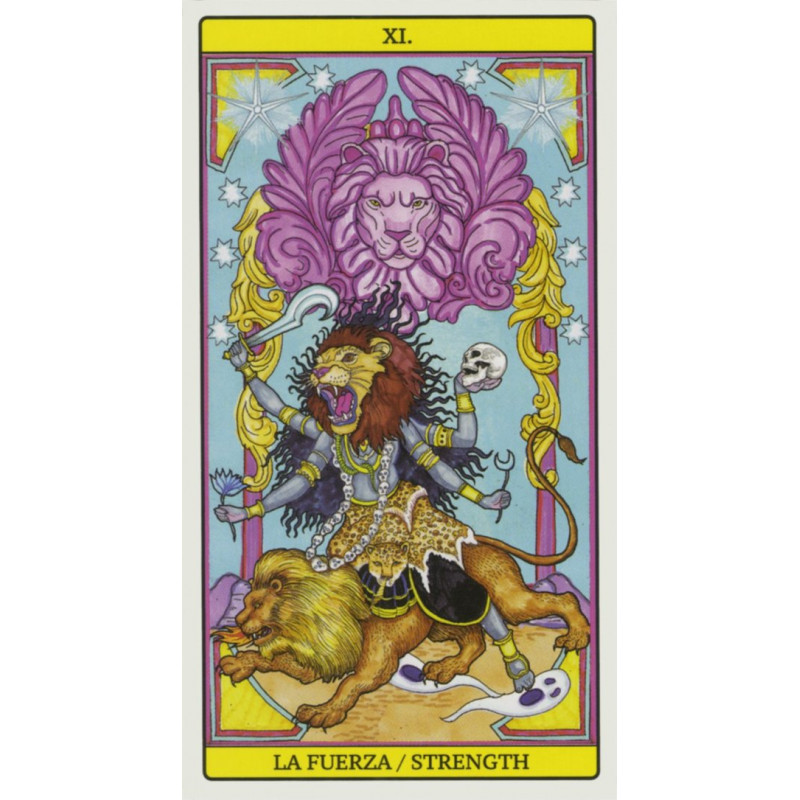Mazo De Tarot El Dios De Los Tres – 54 Cartas De Papel Couché Con Guía Digital Mediante Código QR, Tamaño 10.5 X 6 Cm, Idioma Inglés